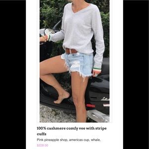 Pink pineapple 100% cashmere sweater like new